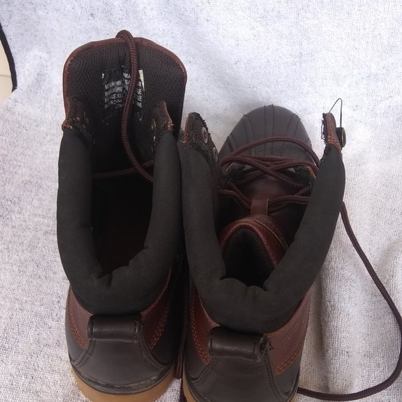 LUGZ Men HARDWOOD Water & Slip Resistant Leather Boots Mens Size:9 Memory Foam